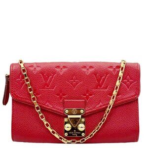 Louis Vuitton  St Germain Pochette Empreinte Leather Shoulder Bag Red